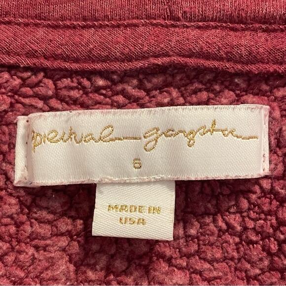 Spiritual Gangster Maroon Full Zip Hoodie Size 6 - Picture 4 of 7